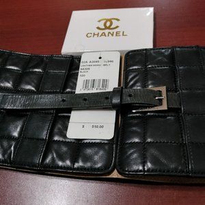 CHANEL Black Leather Belt - Limited Edition
